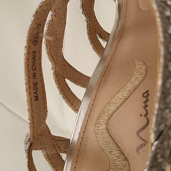 Nina silver dress sandals - Picture 5 of 11